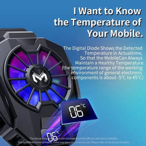 DL05 PHONE COOLING FAN WITH TEMPERATURE DISPLAY