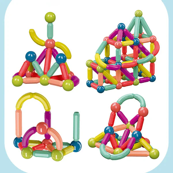 36-Piece Magnetic Building Sticks Set for Creative Play