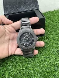 Hublot Charcoal Stainless Steel Watch